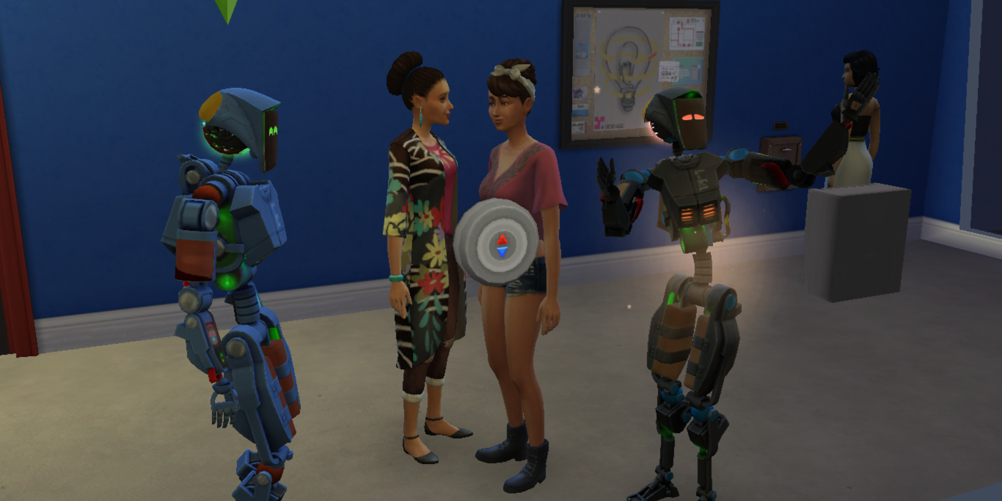 2 Servos interact with regular Sims in The Sims 4