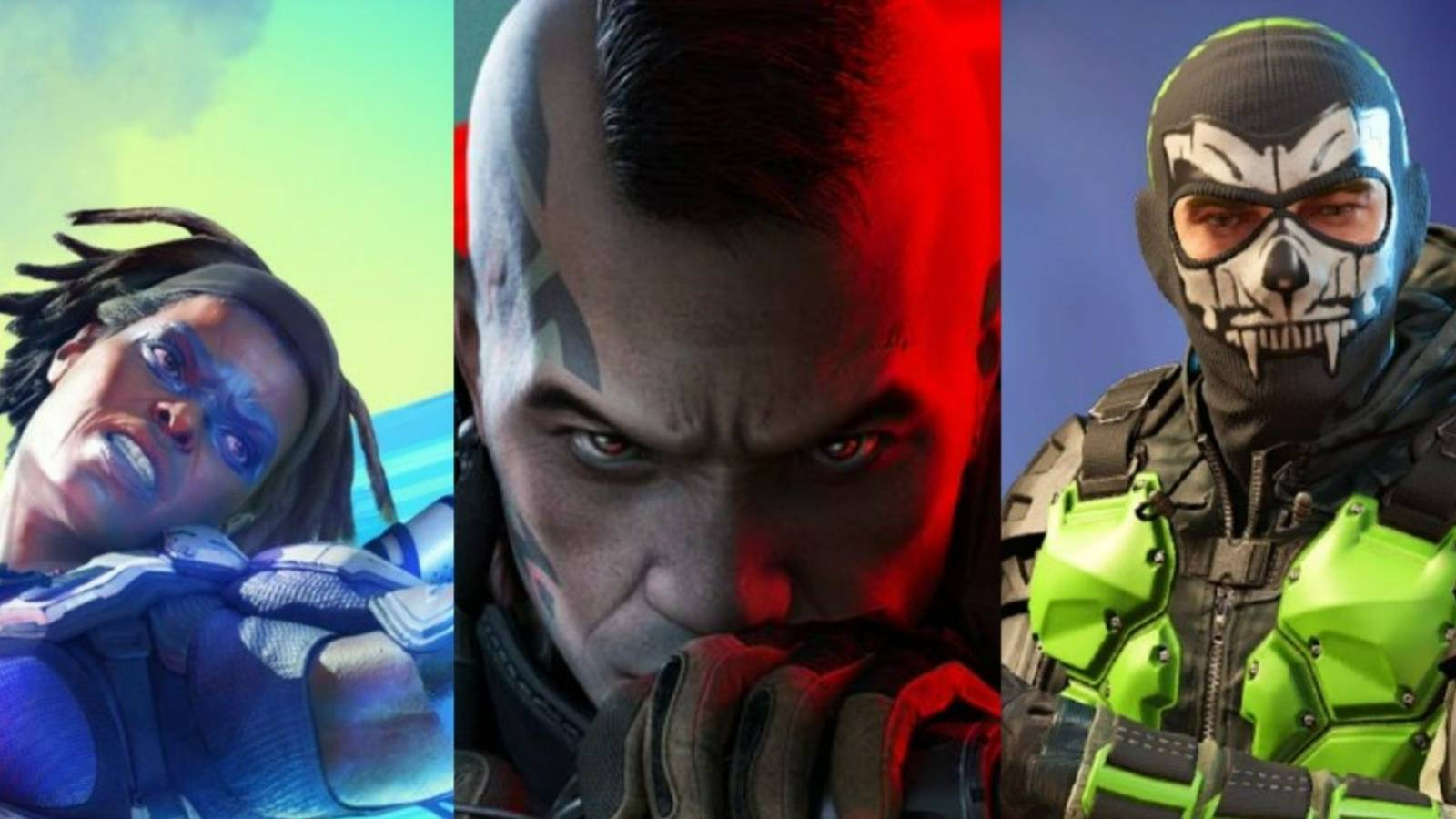 Shatterline characters Strix, Mongoose,and Kite