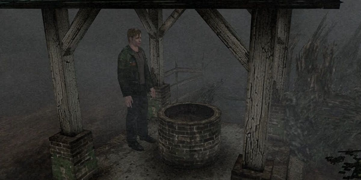 Games stands art a well in the misty environment of Silent Hill.