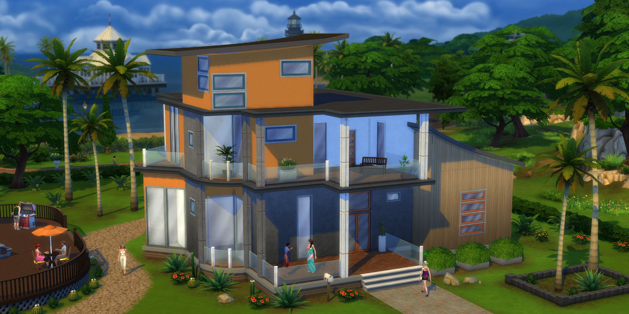 A Built House In The Sims 4