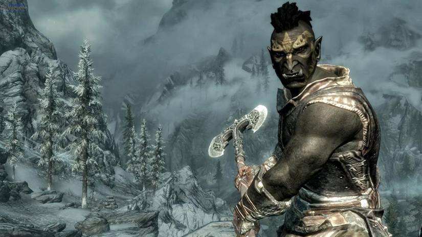 Skyrim Orc with axe