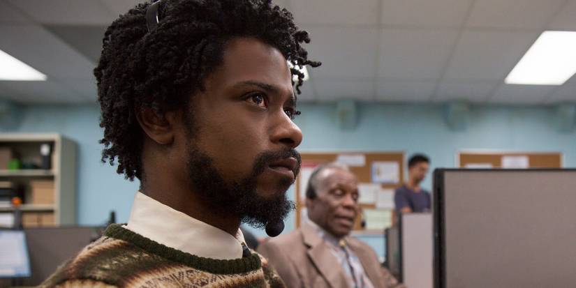 Lakeith Stanfield and Danny Glover as telemarketers in Sorry to Bother You