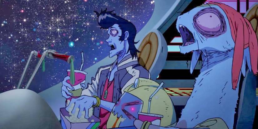 Dandy and Cart Driver in Space Dandy
