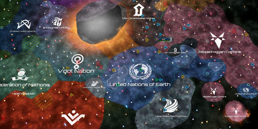 Stellaris Map View Of Galaxy And Civilizations