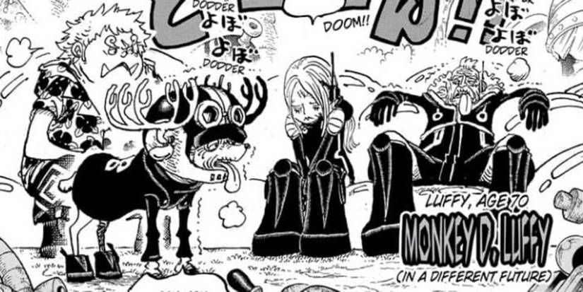 Straw Hats on egghead island one piece 1065