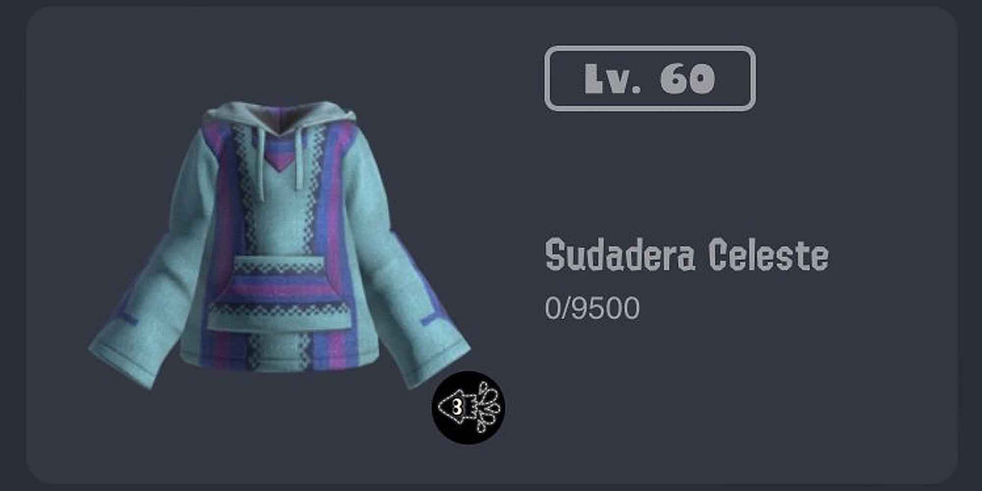 The Sudadera Celeste piece of clothing in Splatoon 3