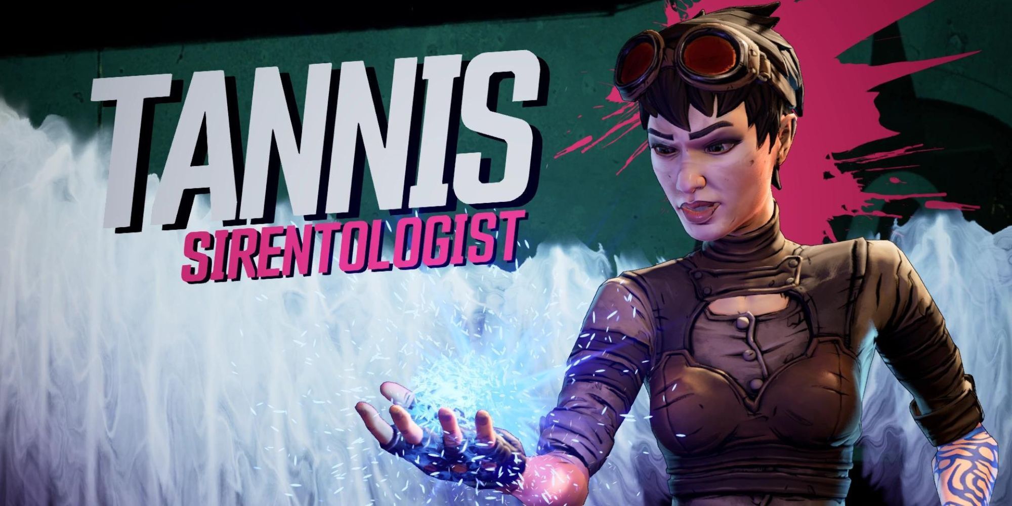 The intro screen for Tannis in Borderlands 3