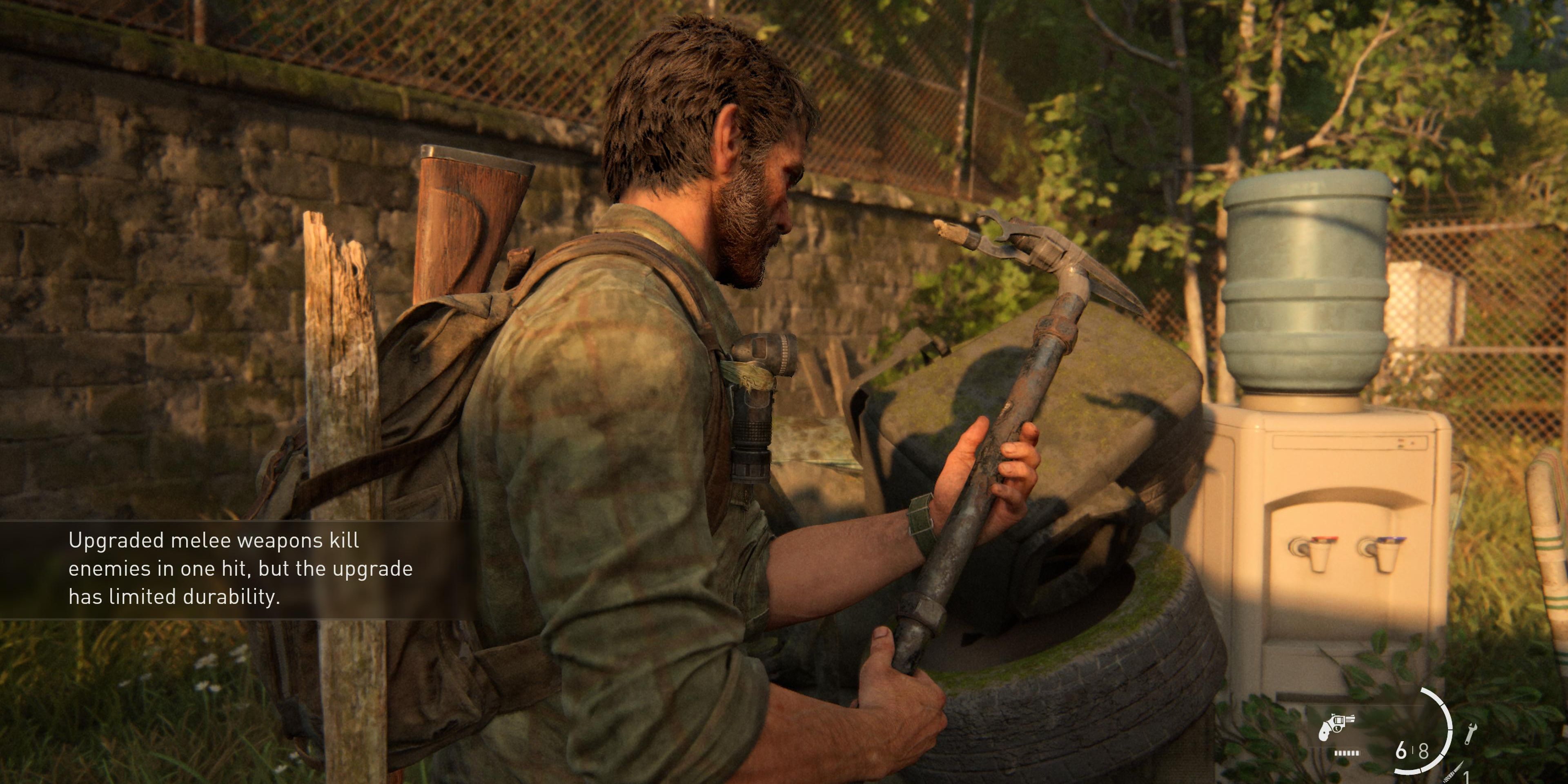 The Last of Us™ Part I joel upgraded melee weapon tutorial pop up