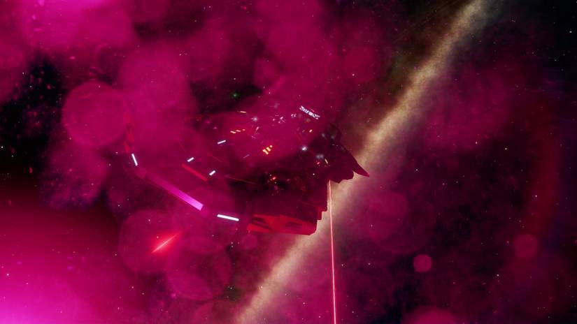 A Federal Corvette obscured by plasma