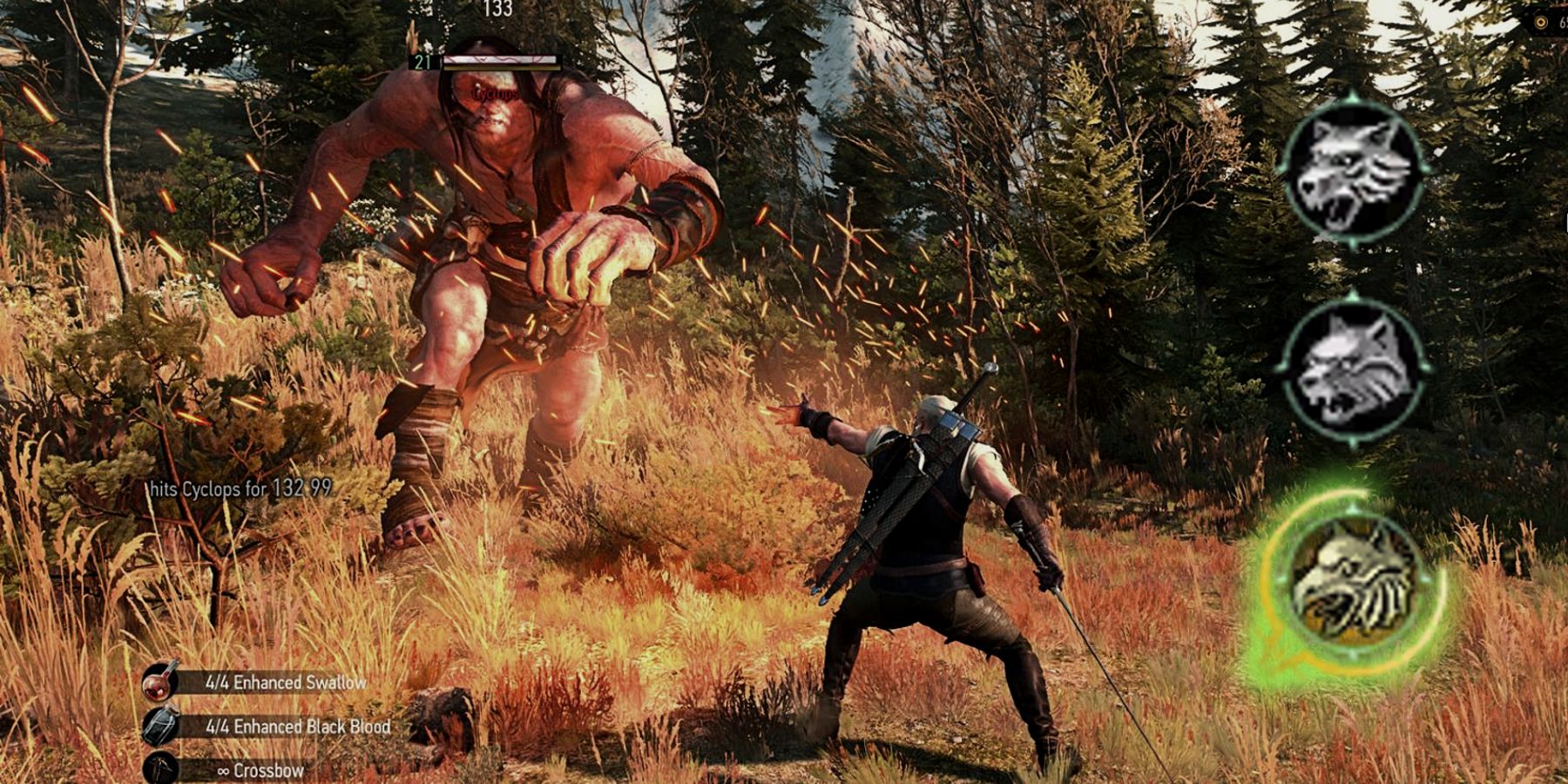 The Witcher Remake The Witcher 3 Wild Hunt combat witcher fighting styles cyclops
