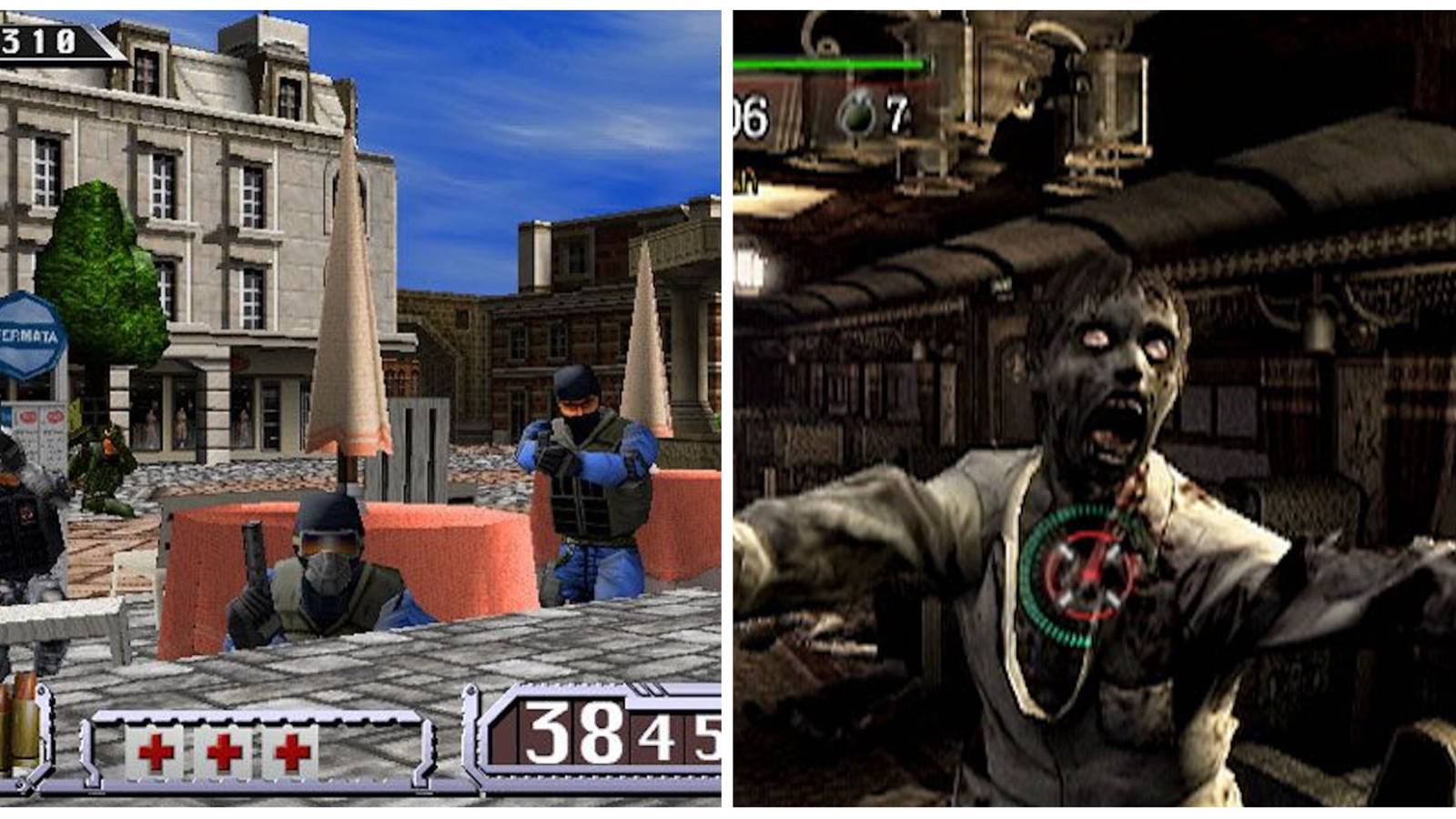 Time crisis and umbrella chronicles split image