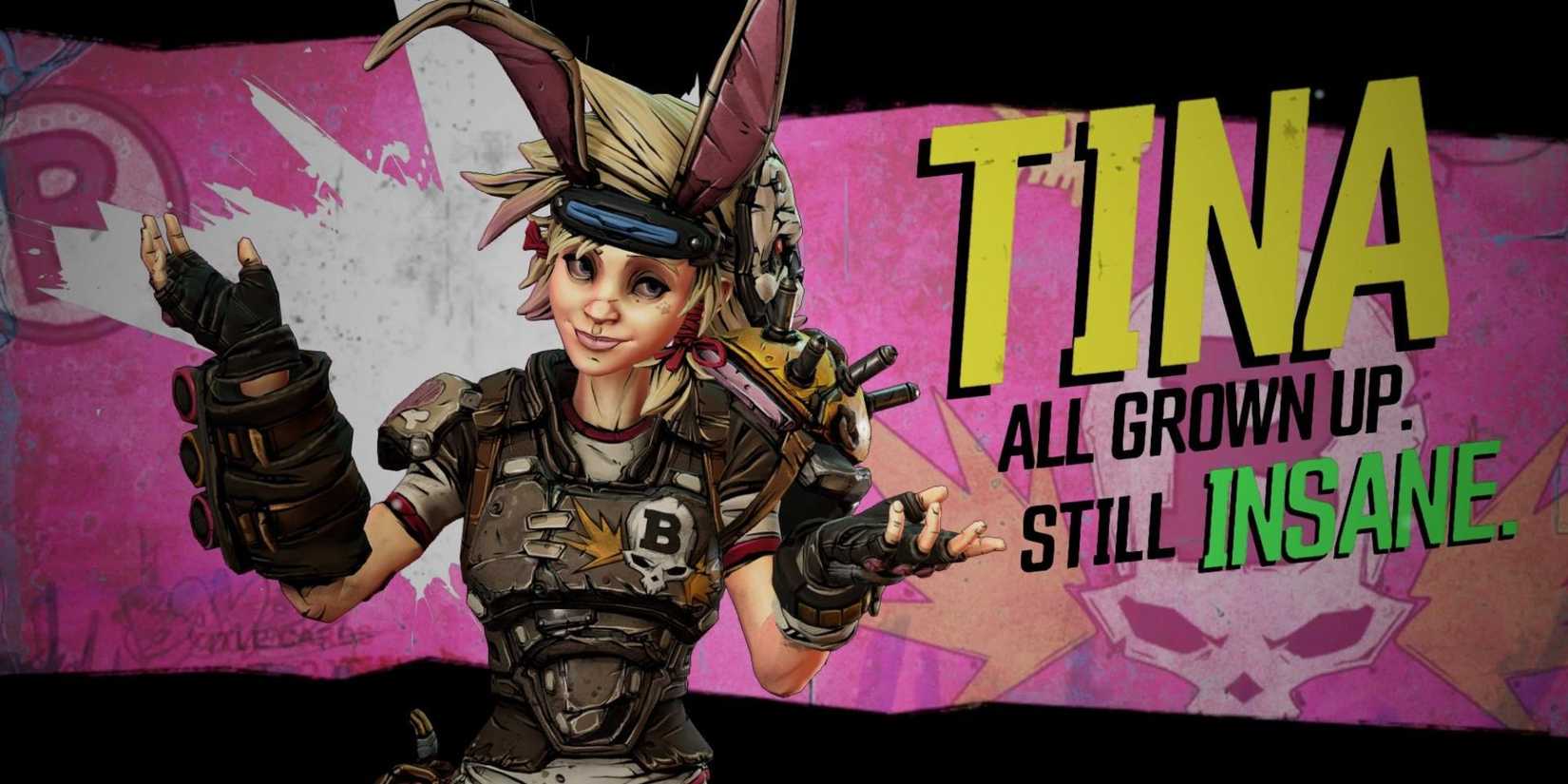 The intro screen for Tiny Tina in Borderlands 3