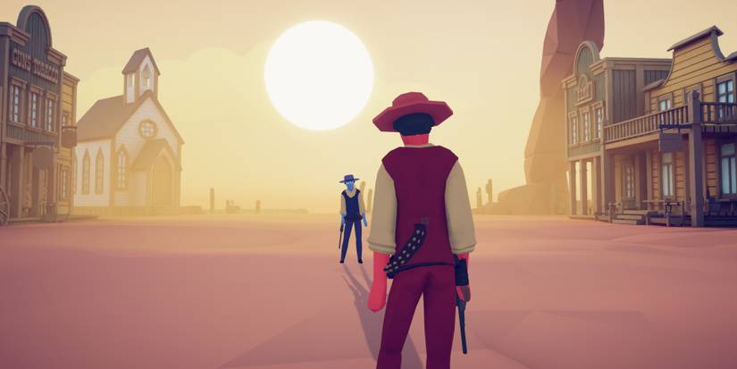 A Western Stand-Off between two cowboys in Totally Accurate Battle Simulator