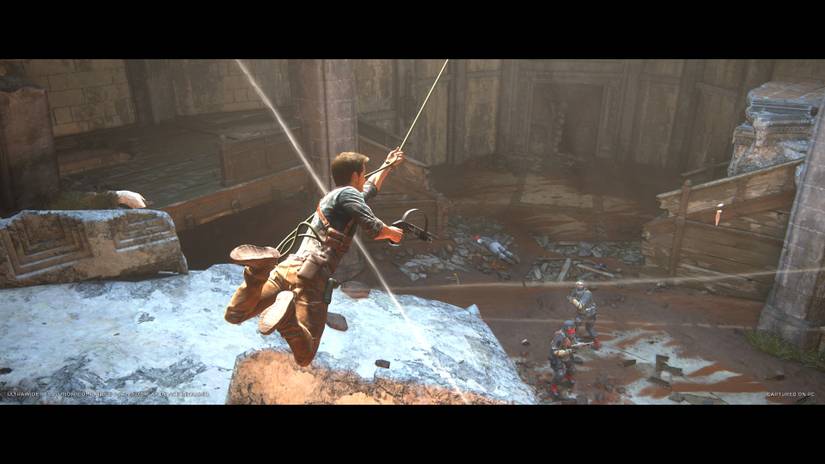 Uncharted 4 PC Nate swinging Ultrawide