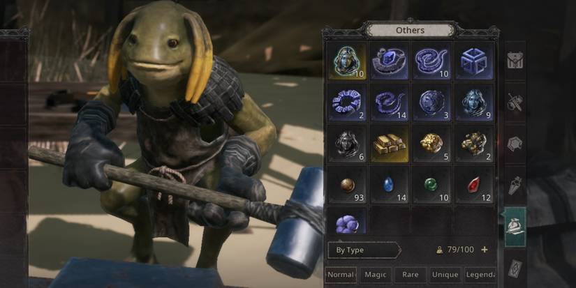 Common items in the sell screen at the blacksmith in Undecember