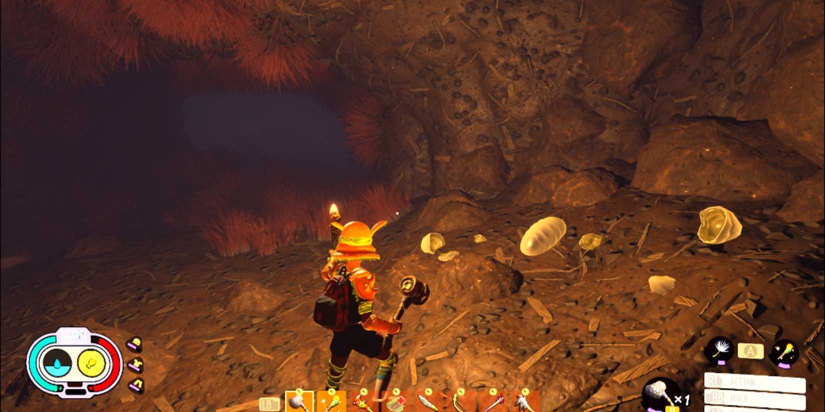 Red Ant Eggs In Anthill Tunnels In Grounded