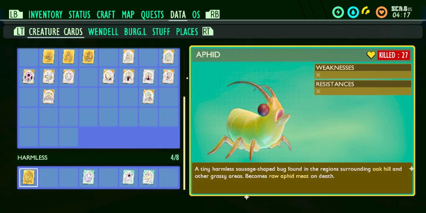 Aphid Creature Card In Grounded