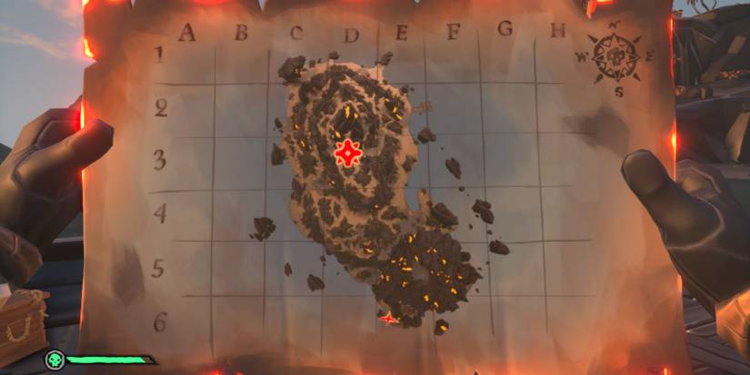 Ashen Reaches Treasure Map In The Herald Of The Flame Adventure In Sea Of Thieves