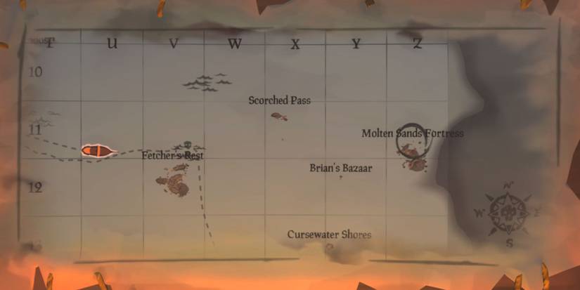 Map Table The Herald Of The Flame Adventure Sea Of Thieves