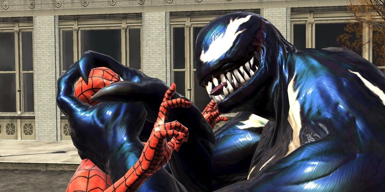 Venom dan Spider-Man di Spider-Man: Web of Shadows