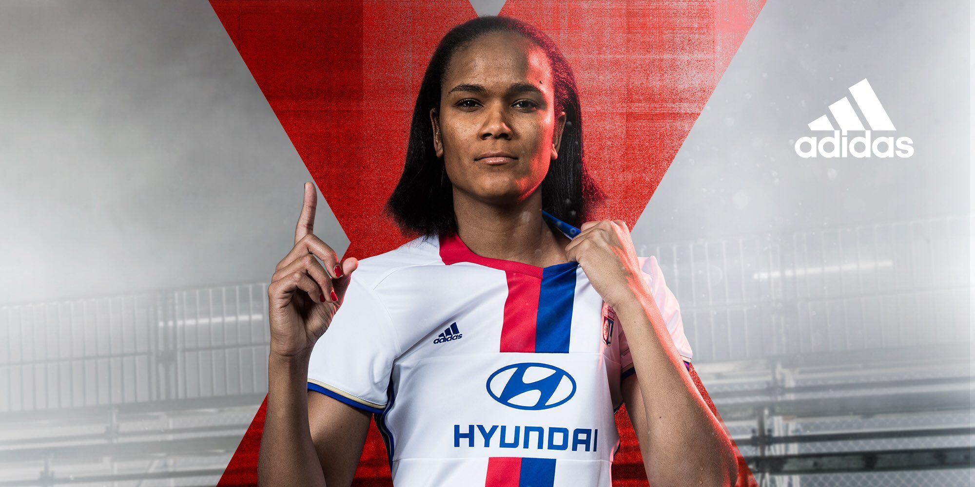 Wendie Renard posing in a Lyon Kit 