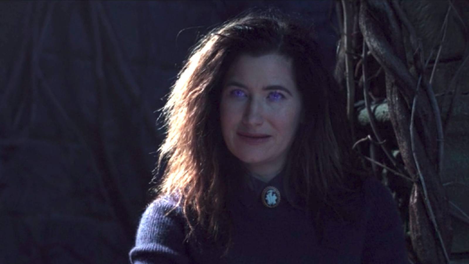 Agatha using her purple magic in WandaVision