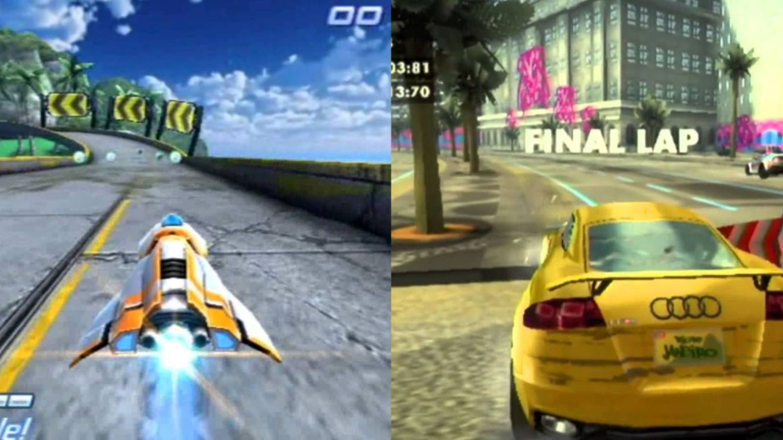 Left - Fast Racing League, Right - Need for Speed: Nitro
