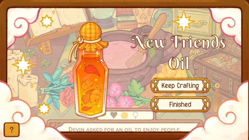 Witchy Life Story_Day 3_Devin Request_New Friends Oil