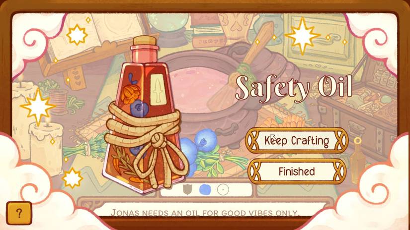 Witchy Life Story_Day 4_Jonas Request Complete_Safety Oil