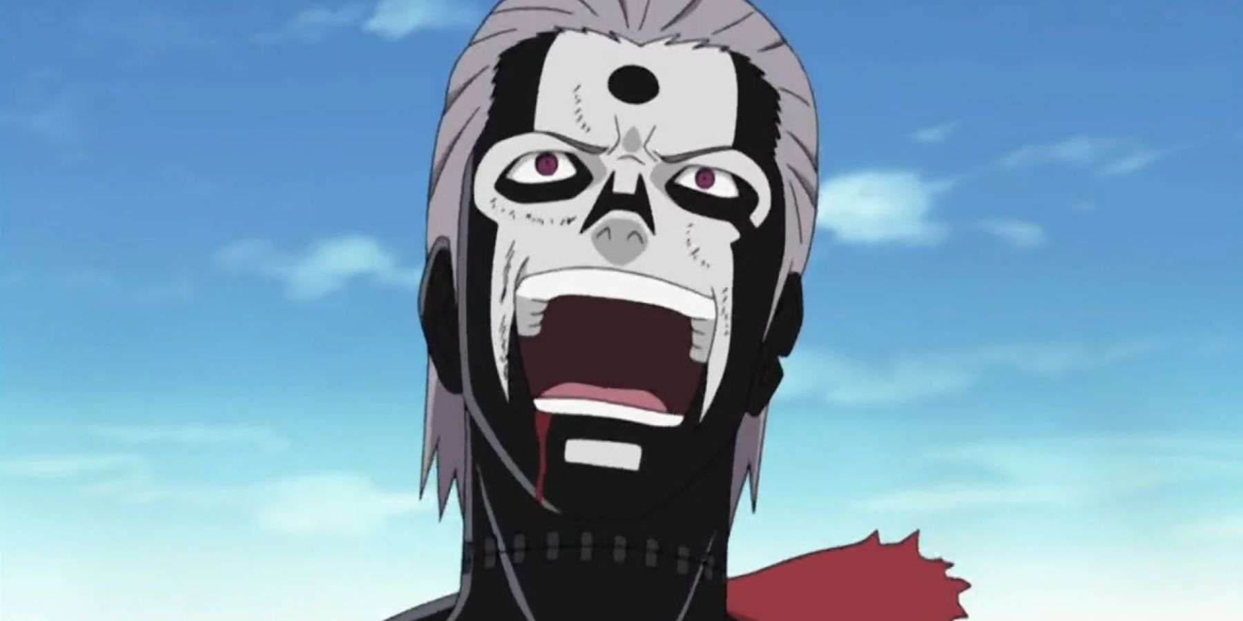 Hidan Laughs while using His Curse To Kill Asuma