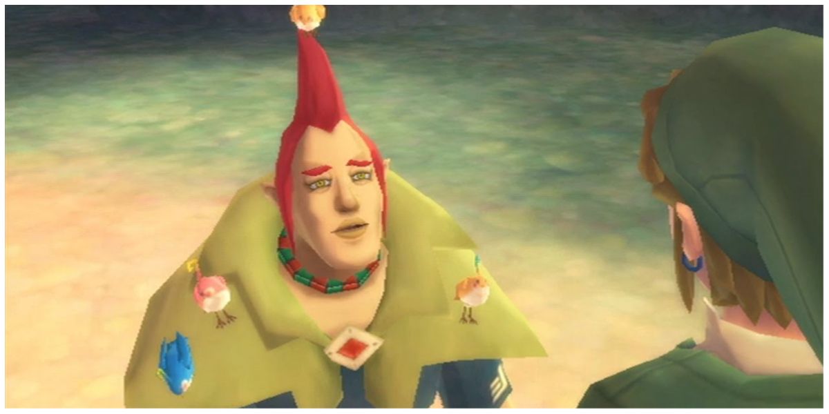 Грустный Гроуз разговаривает с Линком в Legend of Zelda Skyward Sword