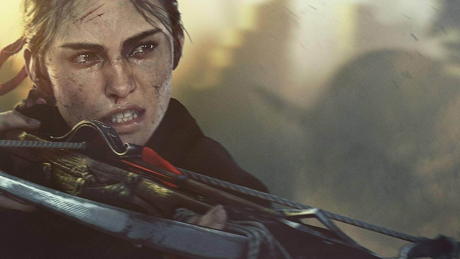 a plague tale requiem amicia with crossbow