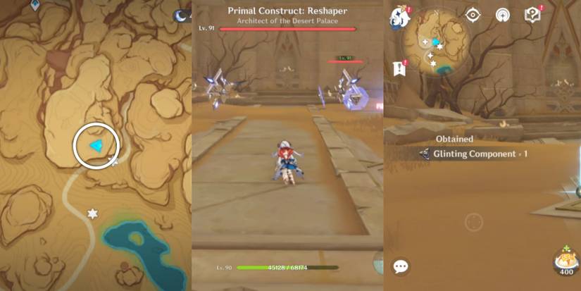 a room where some primal constructs in abdju pit in genshin impact