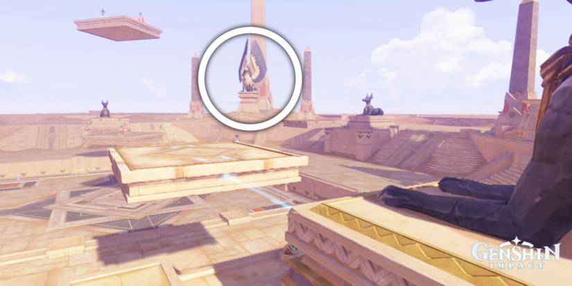 a statue in genshin impact