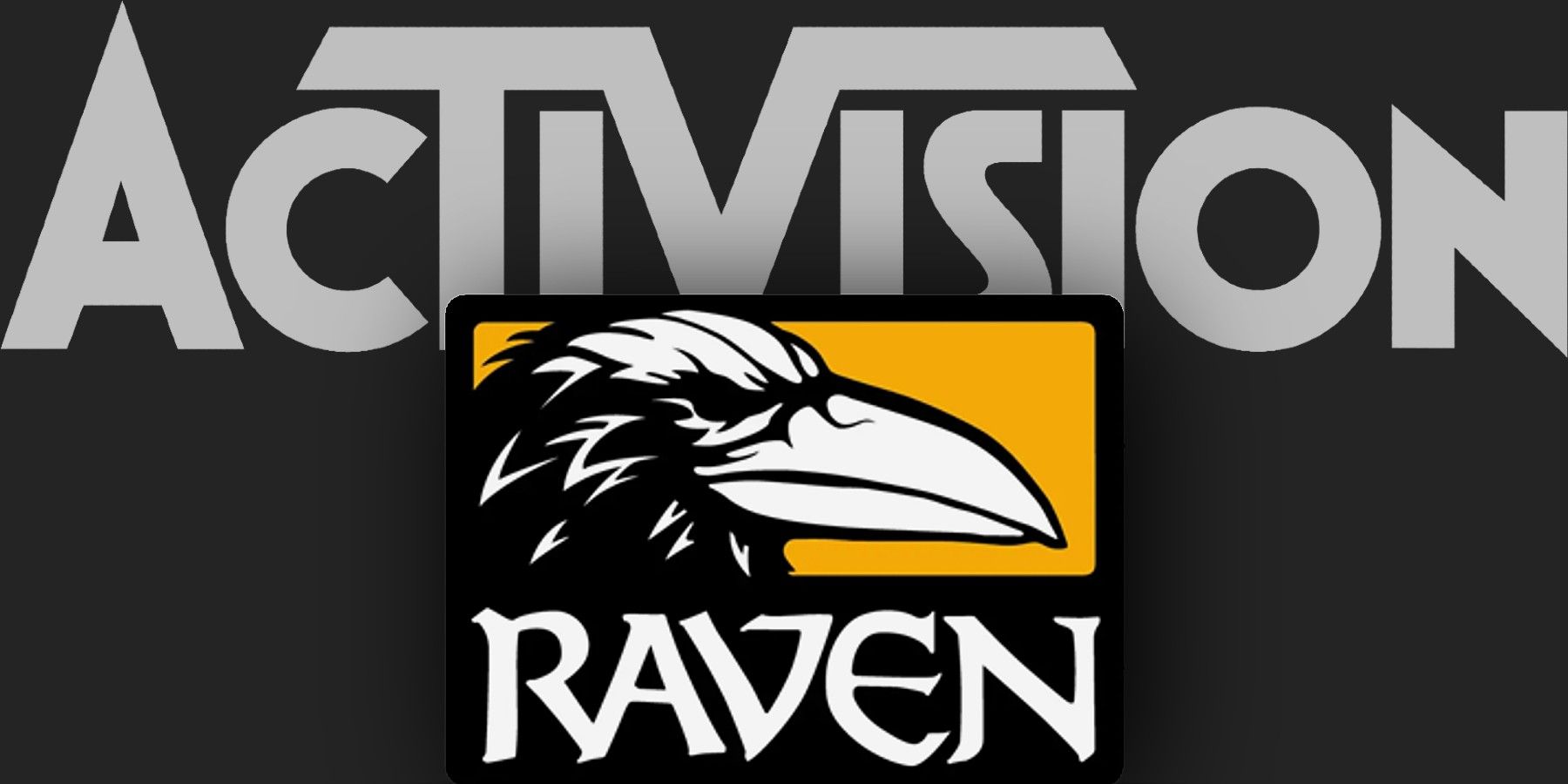 activision raven software logo gray background