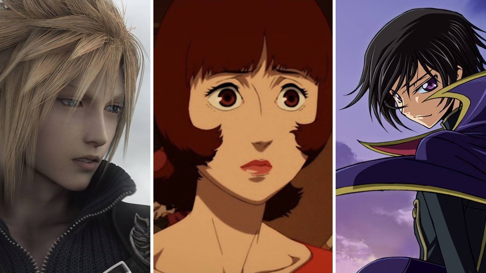 Final Fantasy 7 Advent Children, Paprika, and Code Geass