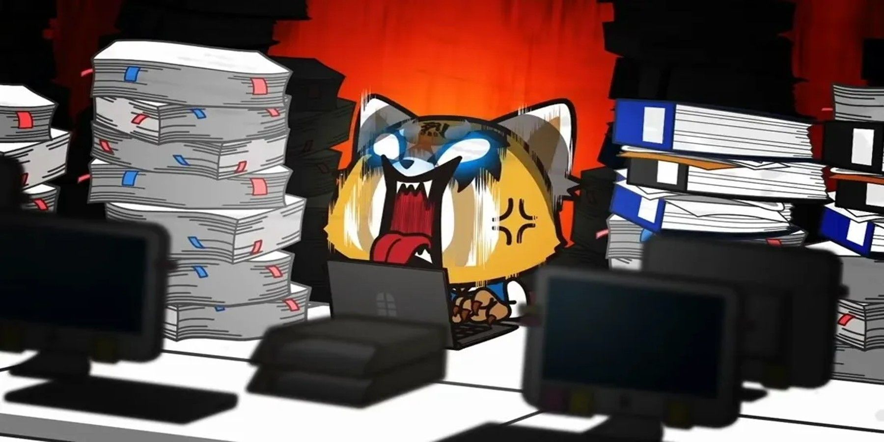 aggretsuko_angry_working