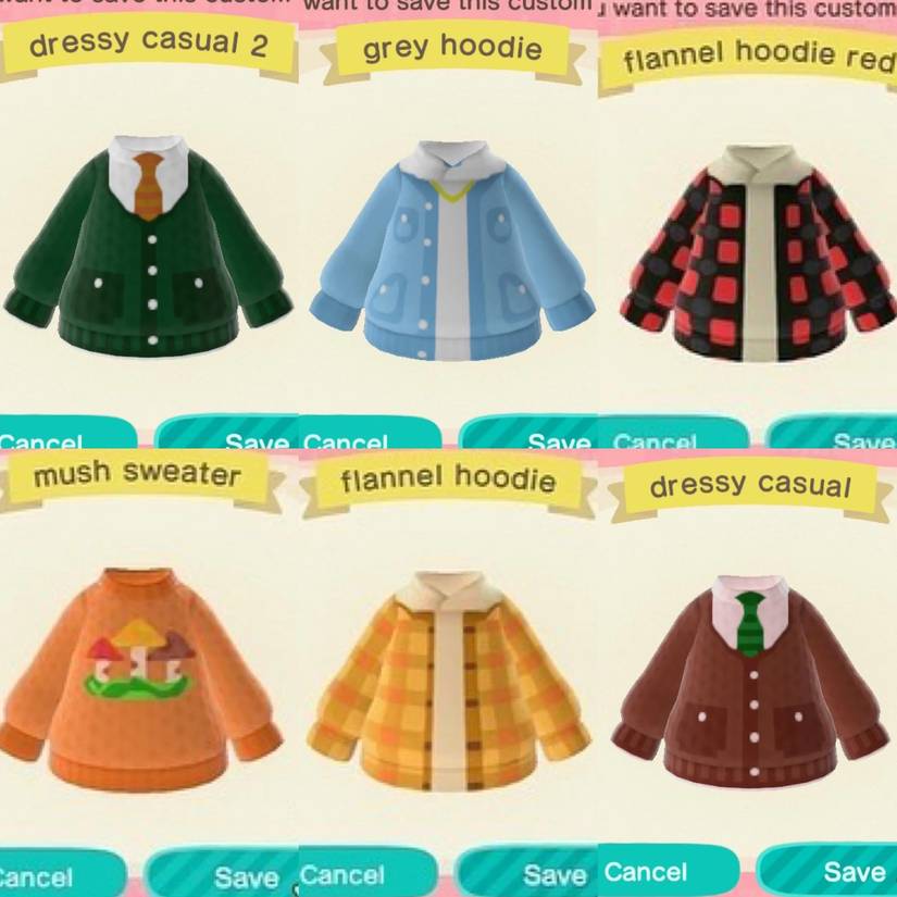 animal crossing new horizons fall clothing custom design