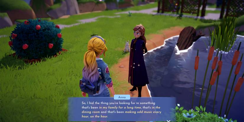 anna describing the crest location in disney dreamlight valley