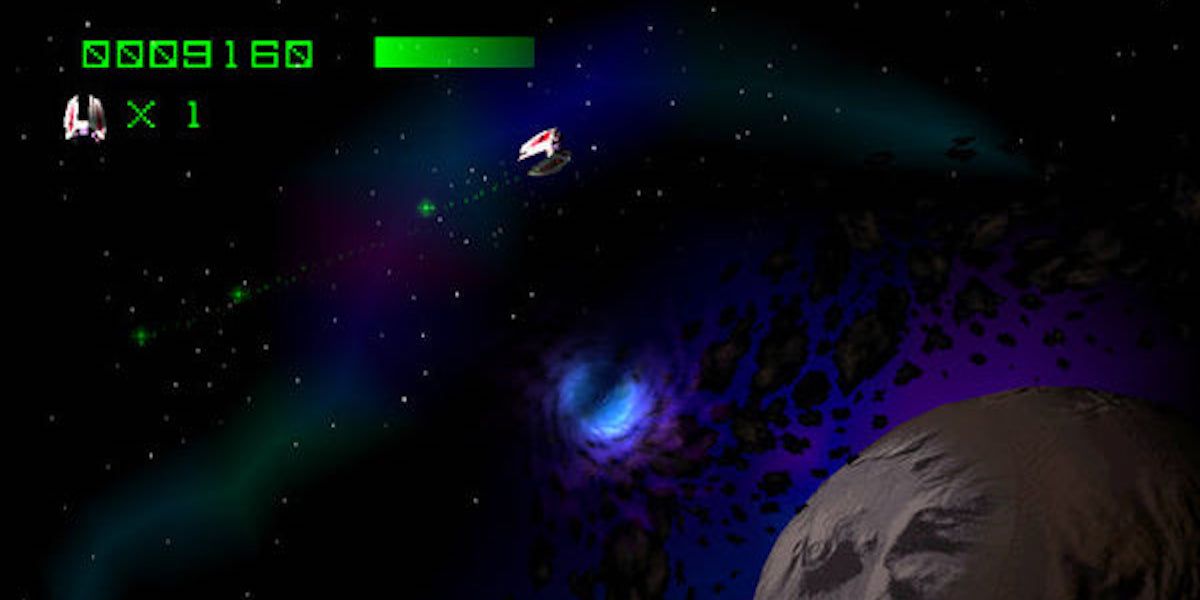 asteroids PS1 gameplay