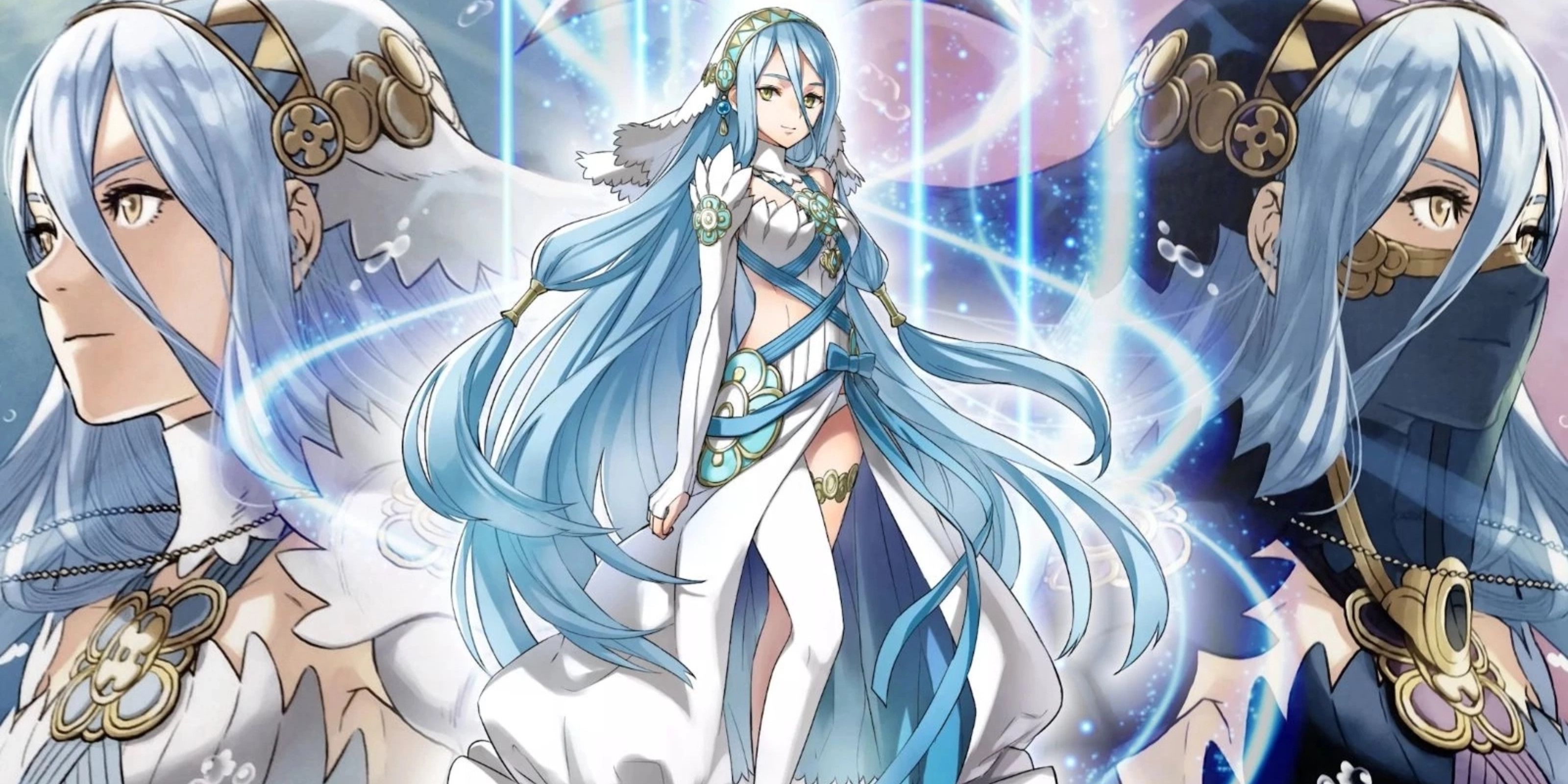 Azura in both her Birthright and Conquest performance attire
