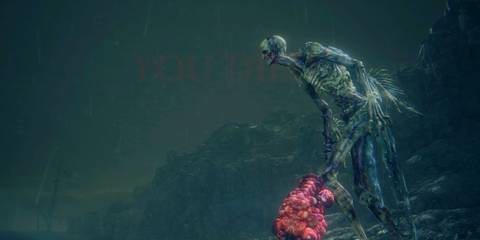 Orphan of Kos in Bloodborne fishing hamlet