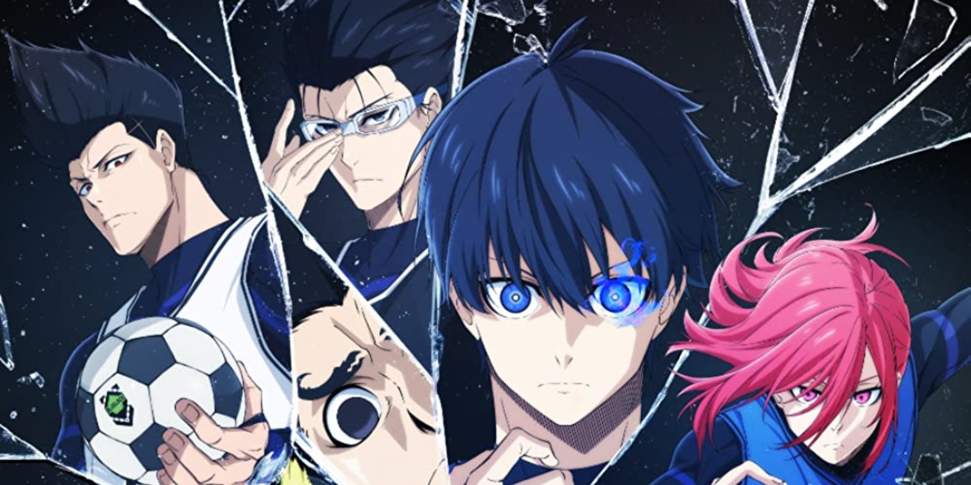 Blue Lock poster featuring main characters posing
