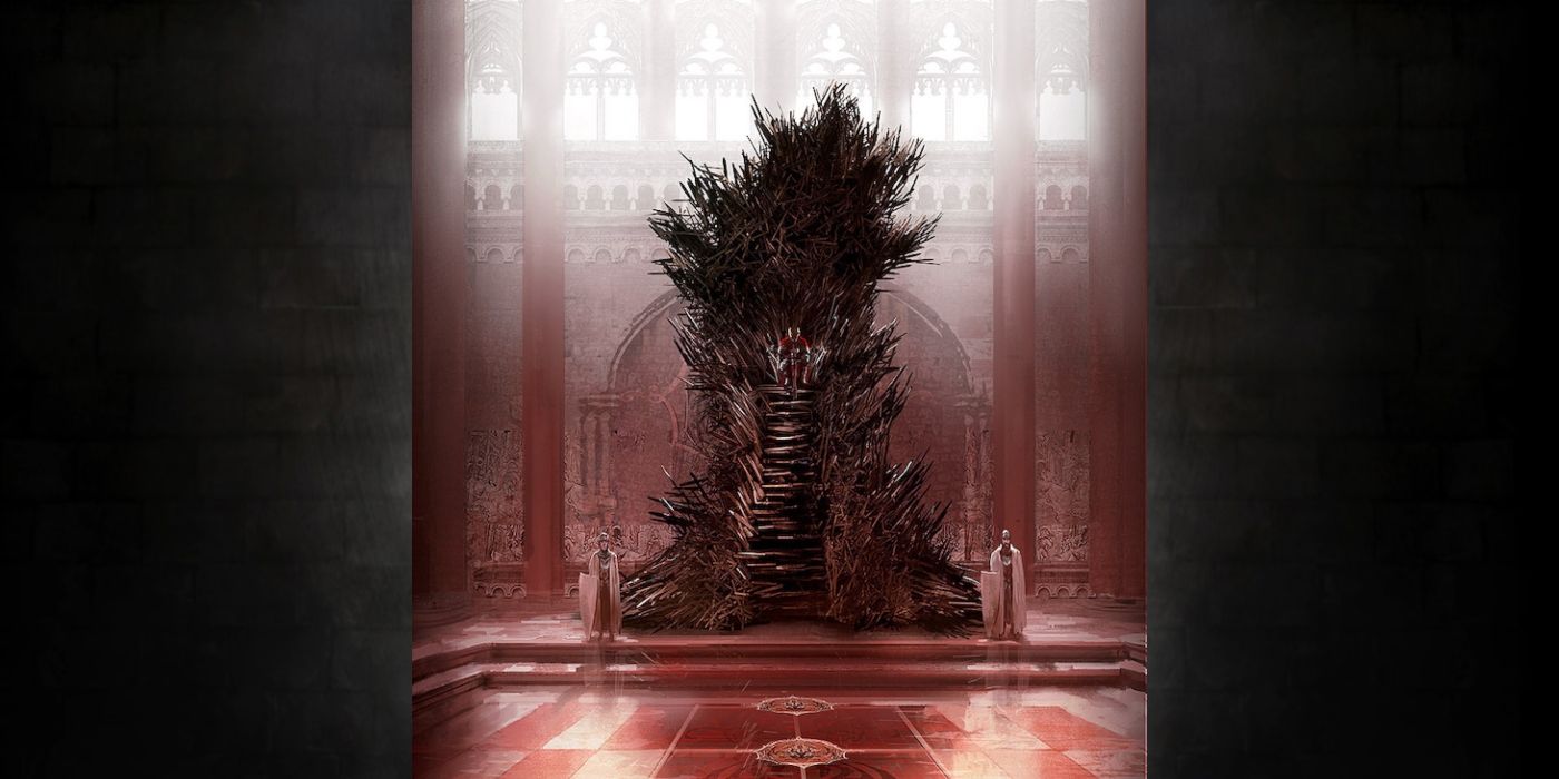 A book accurate Iron Throne.