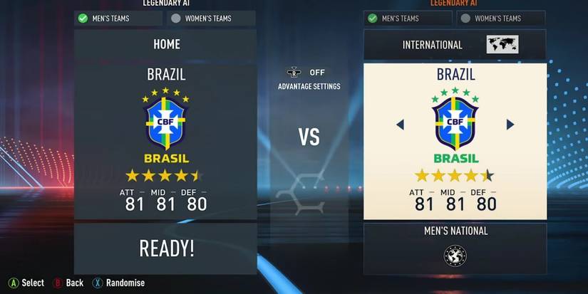FIFA 23 Brazil National Team Rating Stats Screenshot