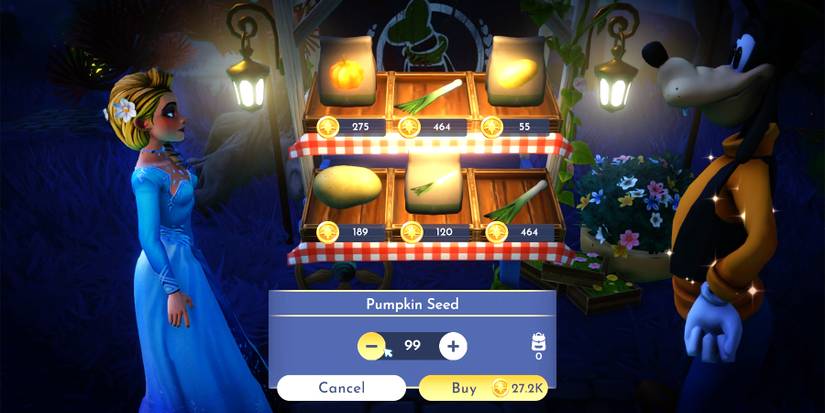 buying pumpkins in disney dreamlight valley