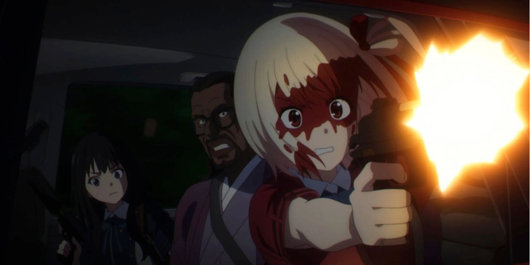 chisato bloodied in combat in lycoris recoil