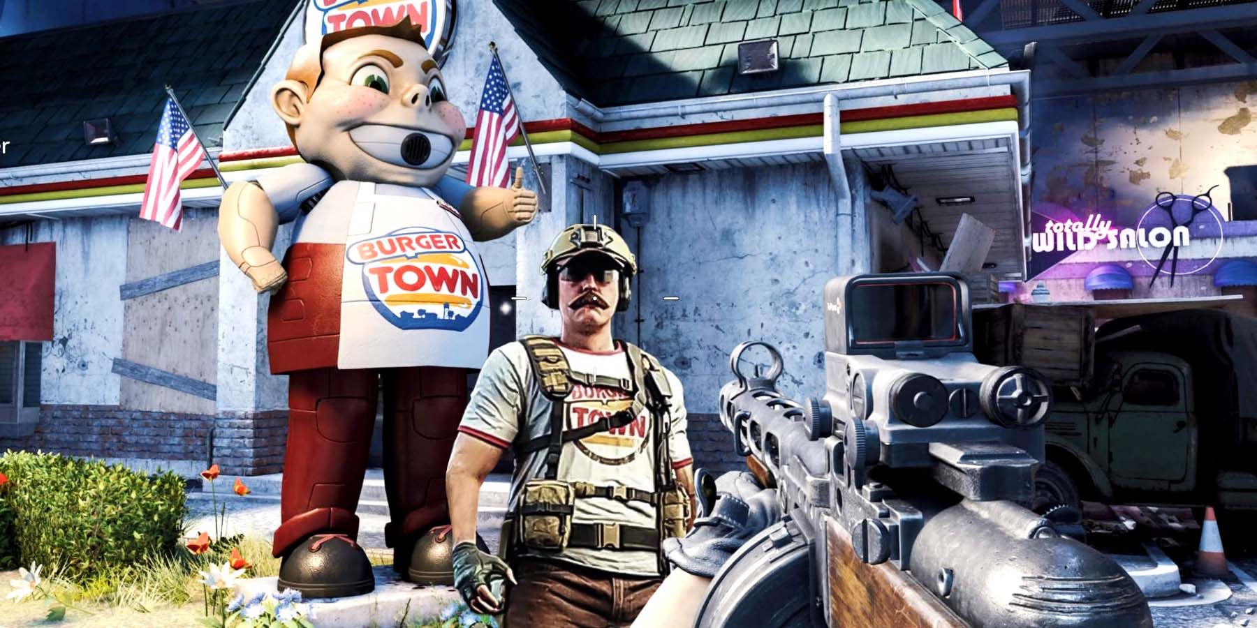 Expected games. Бургер Таун Call of Duty. Burger Town Operator Skin Cod mw2. Скин бургер Кинг mw2. Burger Town скин.