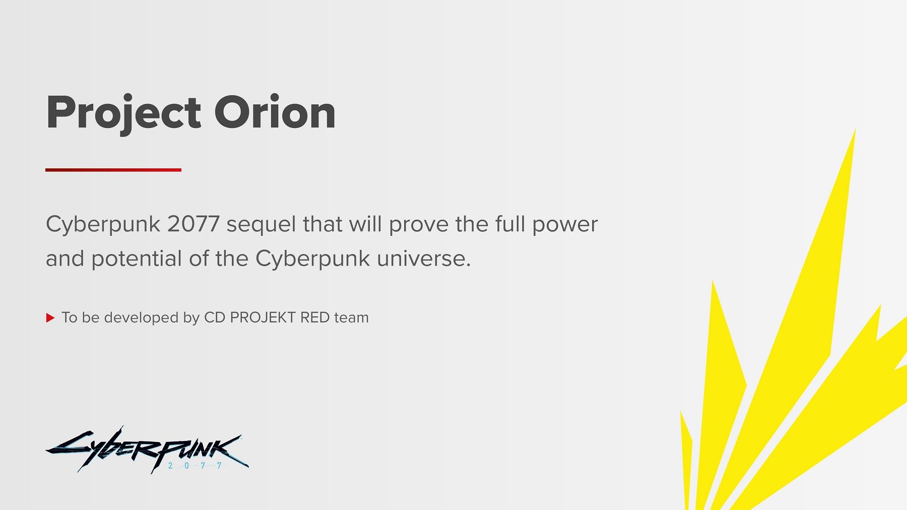 Cyberpunk 2077' sequel has officially started development