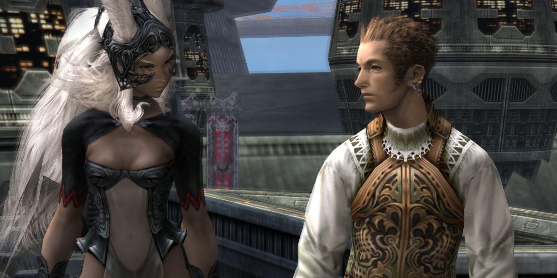 Fran and Balthier in Final Fantasy 12
